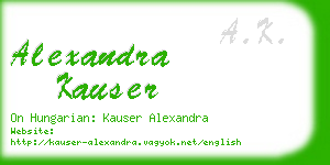 alexandra kauser business card